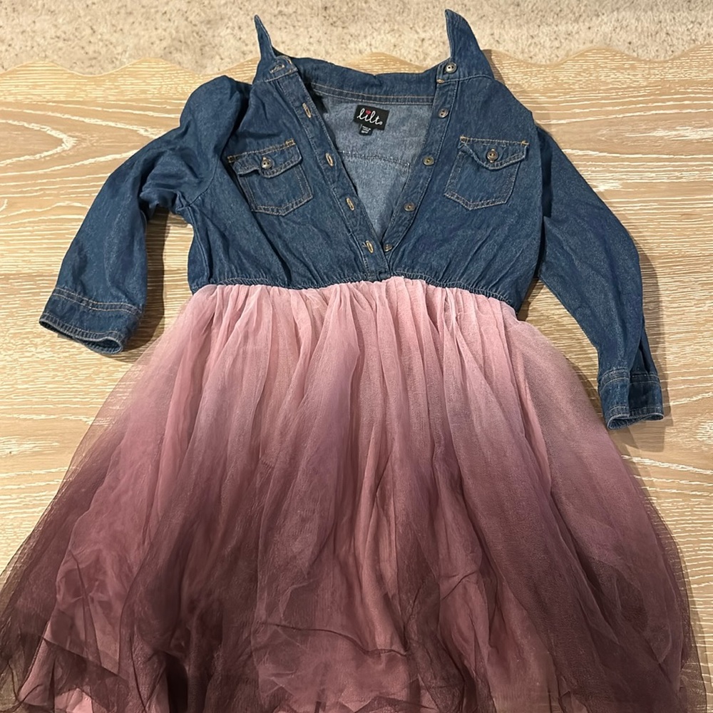 Denim dress. Lilt. Sized 10-12Y